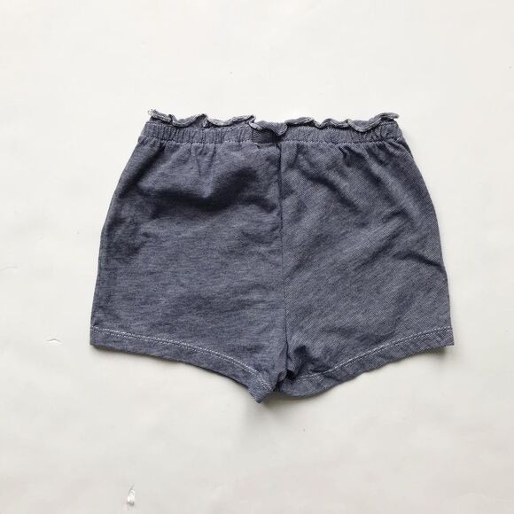 H&M blue stripe cotton shorts EUC 12-18 months - Picture 4 of 4